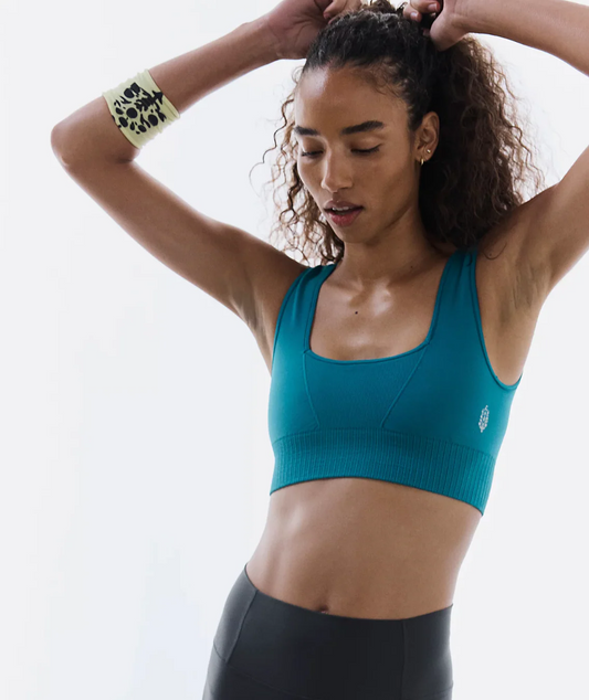 SQUARE NECK GOOD KARMA BRA / SEASKY BLUE