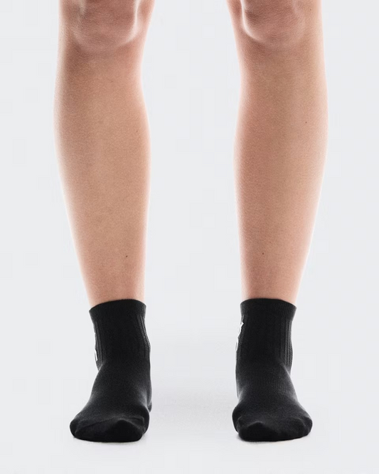 Logo Sock Mid 3P Unisex Black