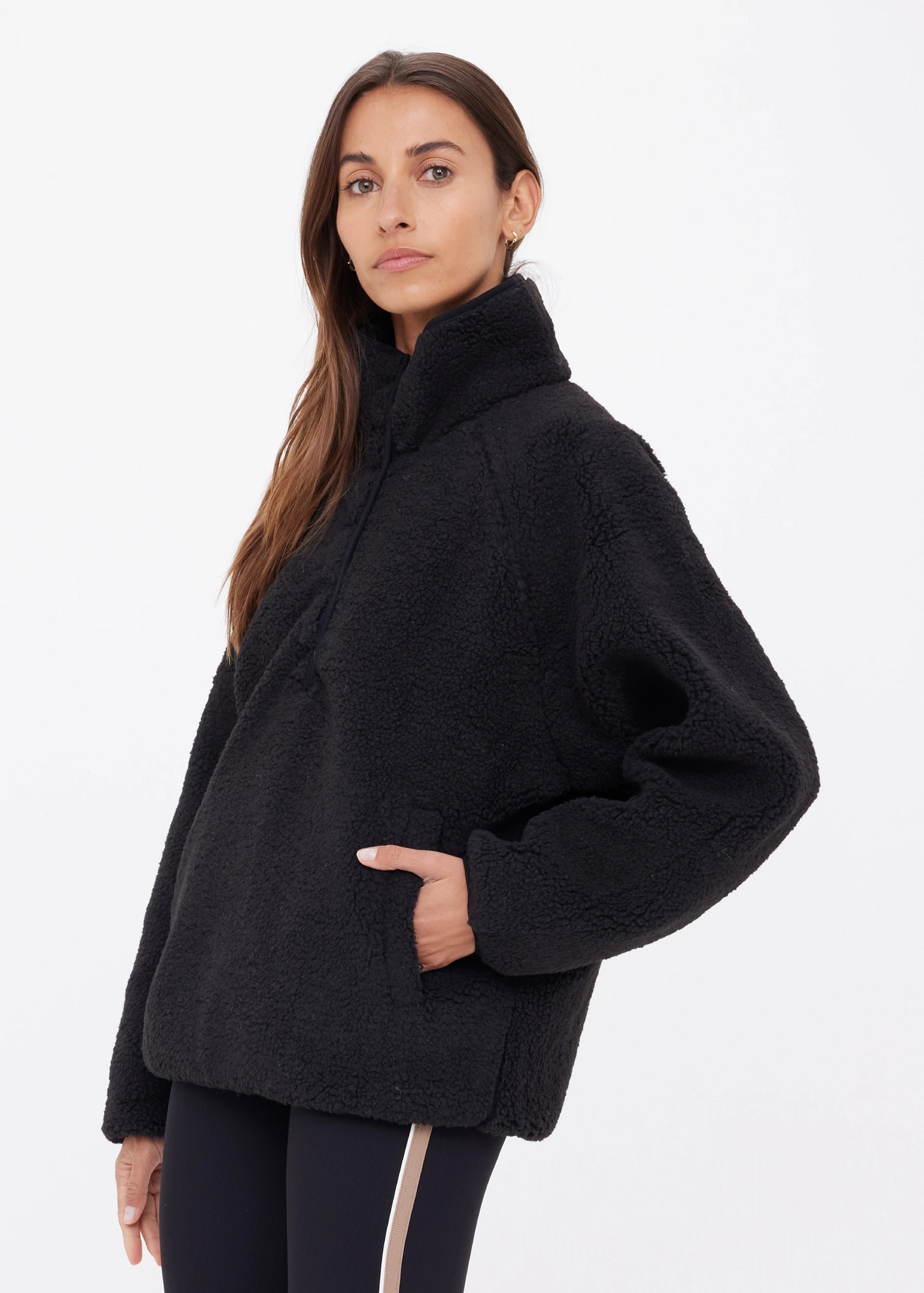 HARLOW FLEECE PULLOVER BLACK