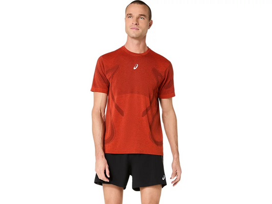 ROAD SEAMLESS SS TOP SINGED RED