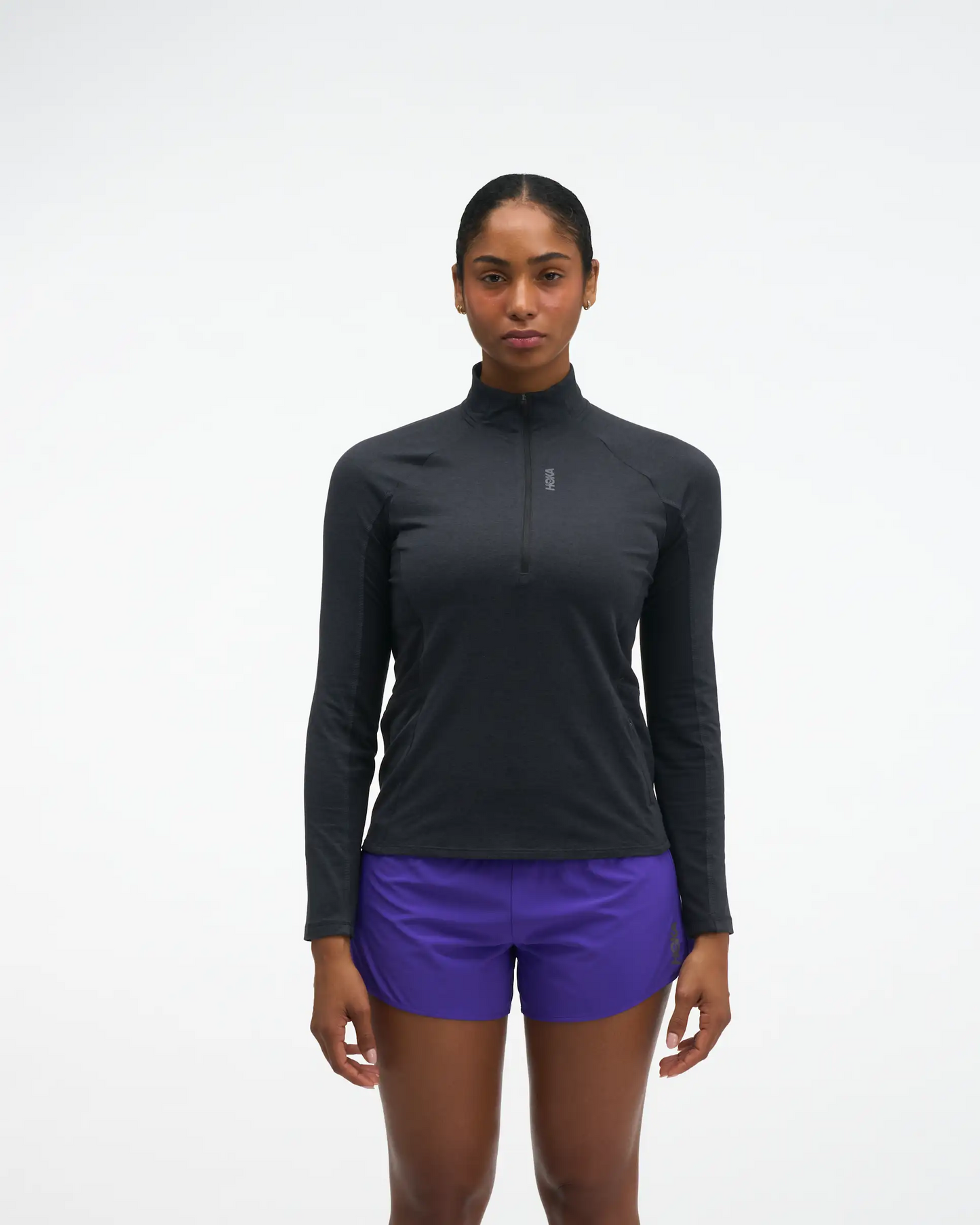CAMISETA W SKYFORM HALF ZIP BLACK HTR