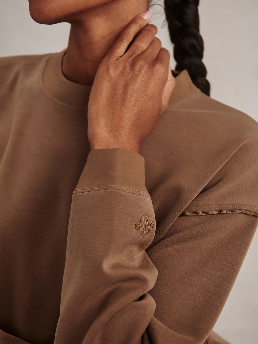 coralie crew neck sweat teak olive