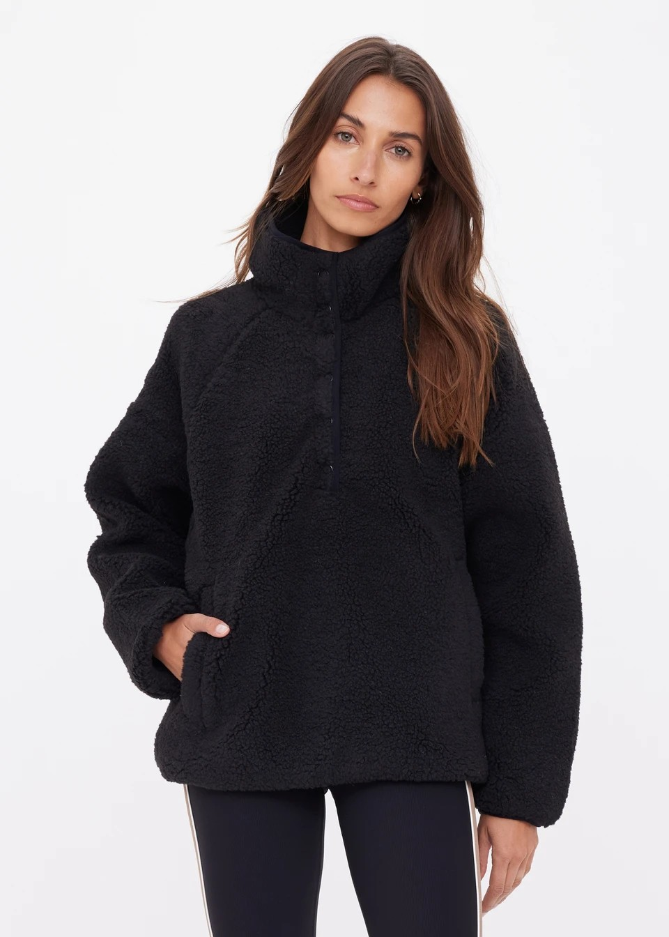 HARLOW FLEECE PULLOVER BLACK