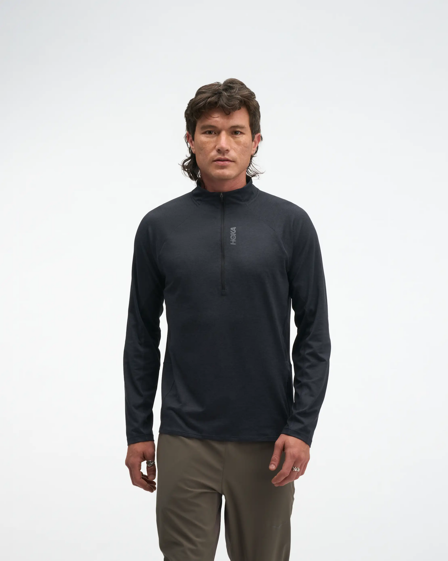 CAMISETA SKYFORM HALF ZIP BLACK HTR