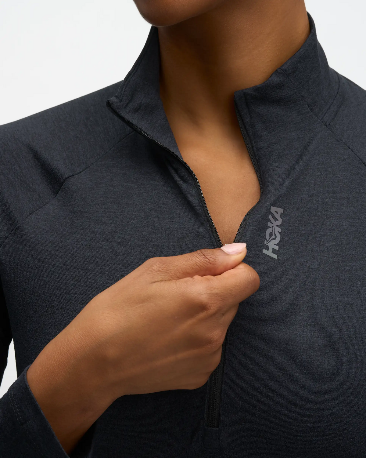 CAMISETA W SKYFORM HALF ZIP BLACK HTR