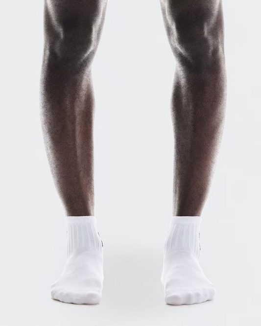 Logo Sock Mid 3P Unisex White