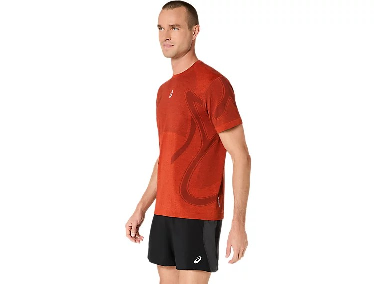 ROAD SEAMLESS SS TOP SINGED RED