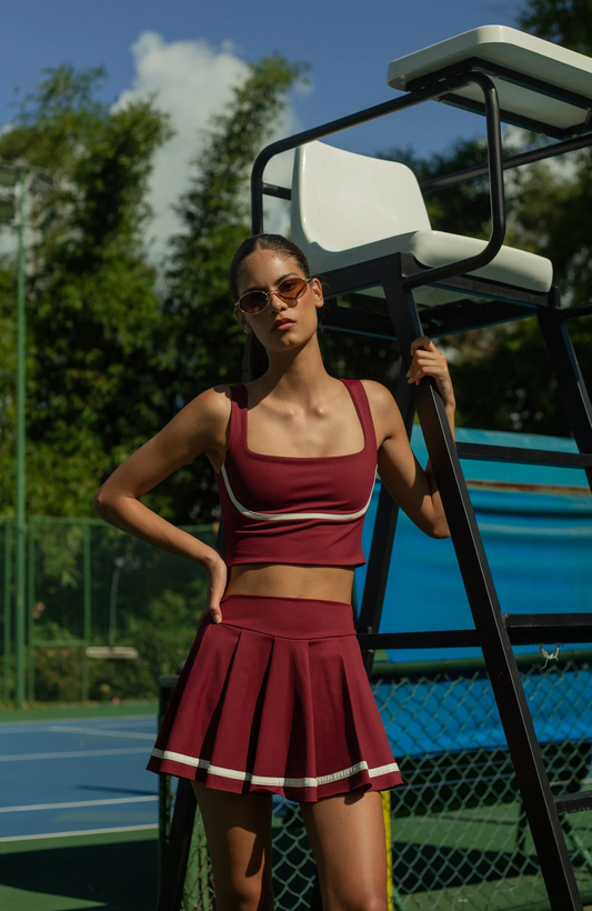 Blair Skirt Burgundy / Chantilly