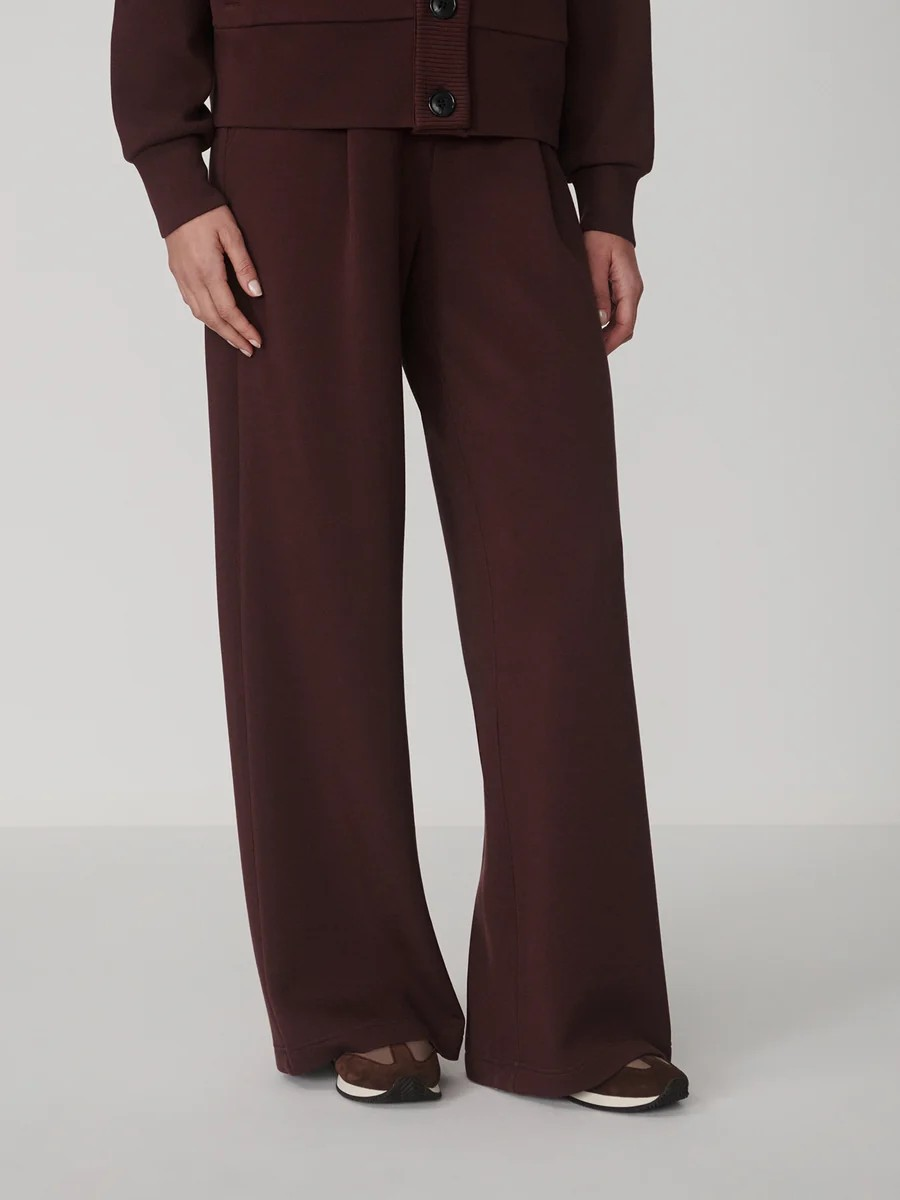 the extra wide leg pant 29.5 deep mahogany