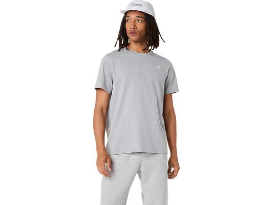 ASICS SPIRAL EMBROIDERY TEE GREY HEATHER