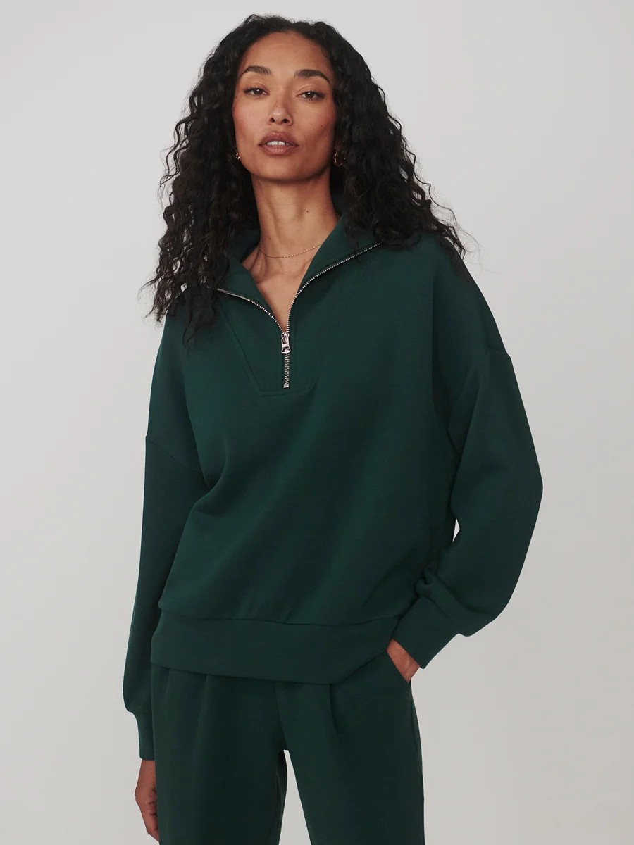 hawley half zip sweat ponderosa pine