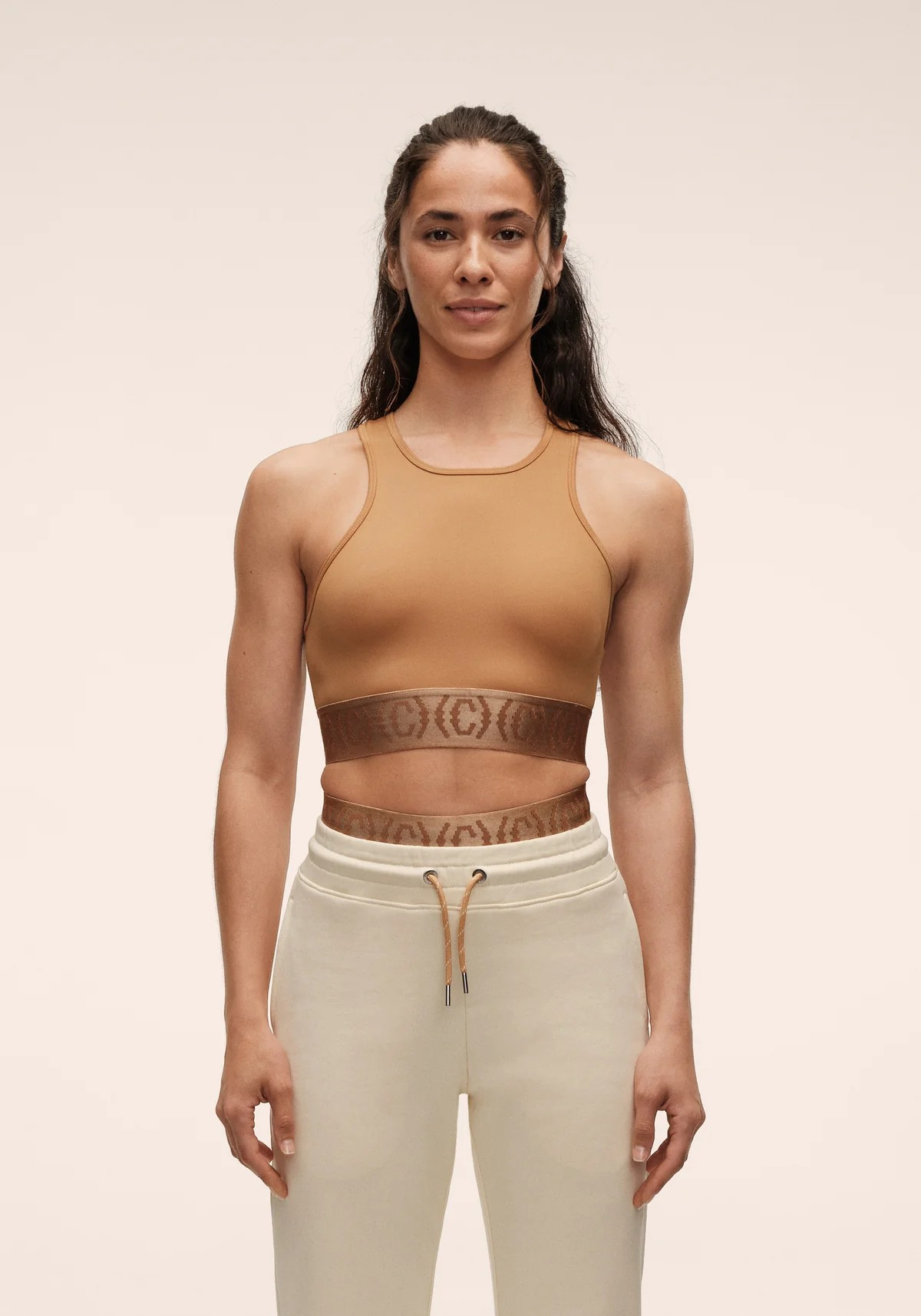 Logo Elastic Top Golden Brown