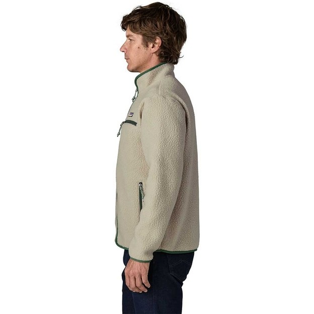 M's Retro Pile Jkt Pelican w/Canopy Green