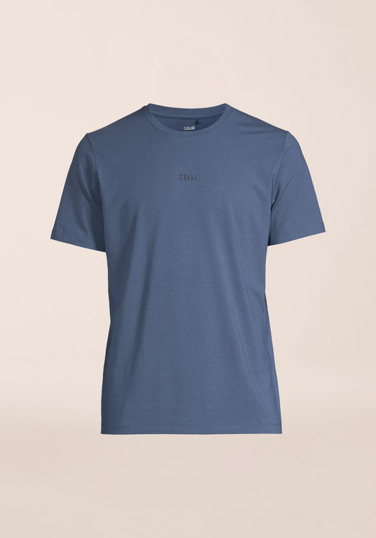 M Cotton Mix Tee Blue Shadow