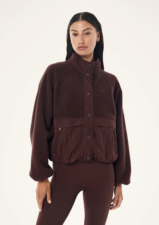 TECHNIQUE QUILT JACKET MAHOGANY