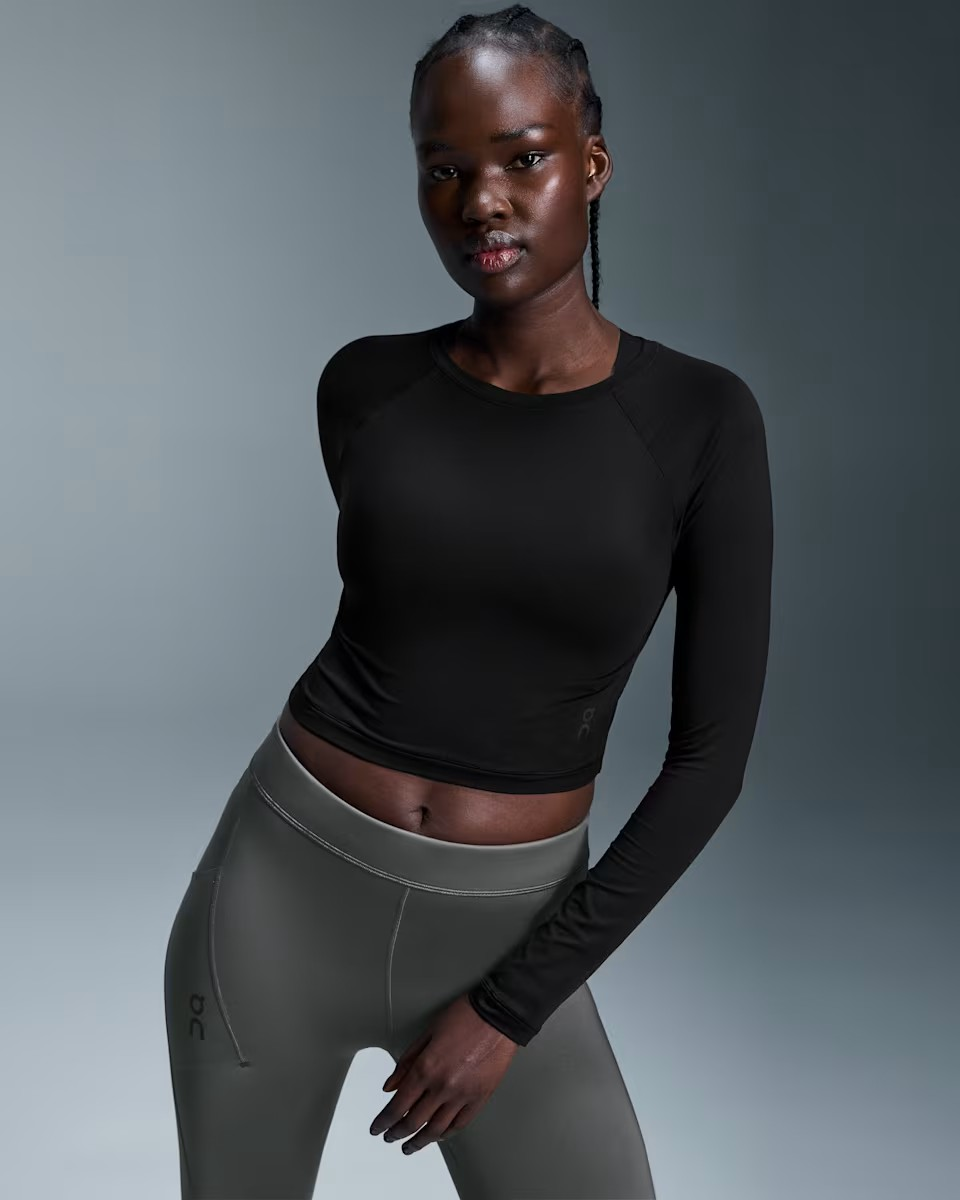 Studio Long-T Crop Women Black