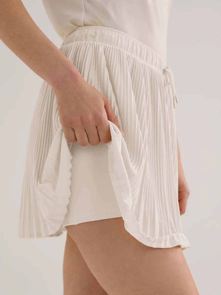 davina high rise skort 15 white