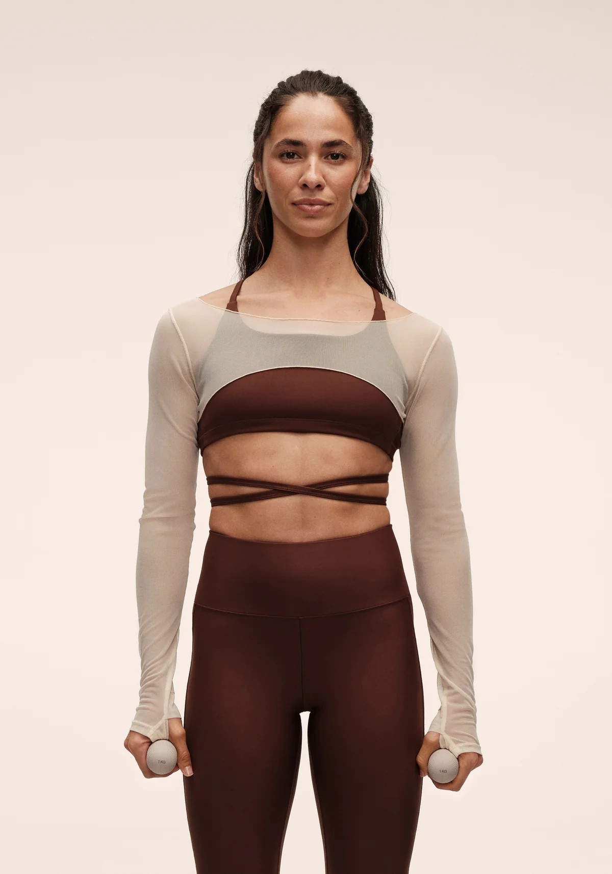 Delicate Studio Mesh Top Cream