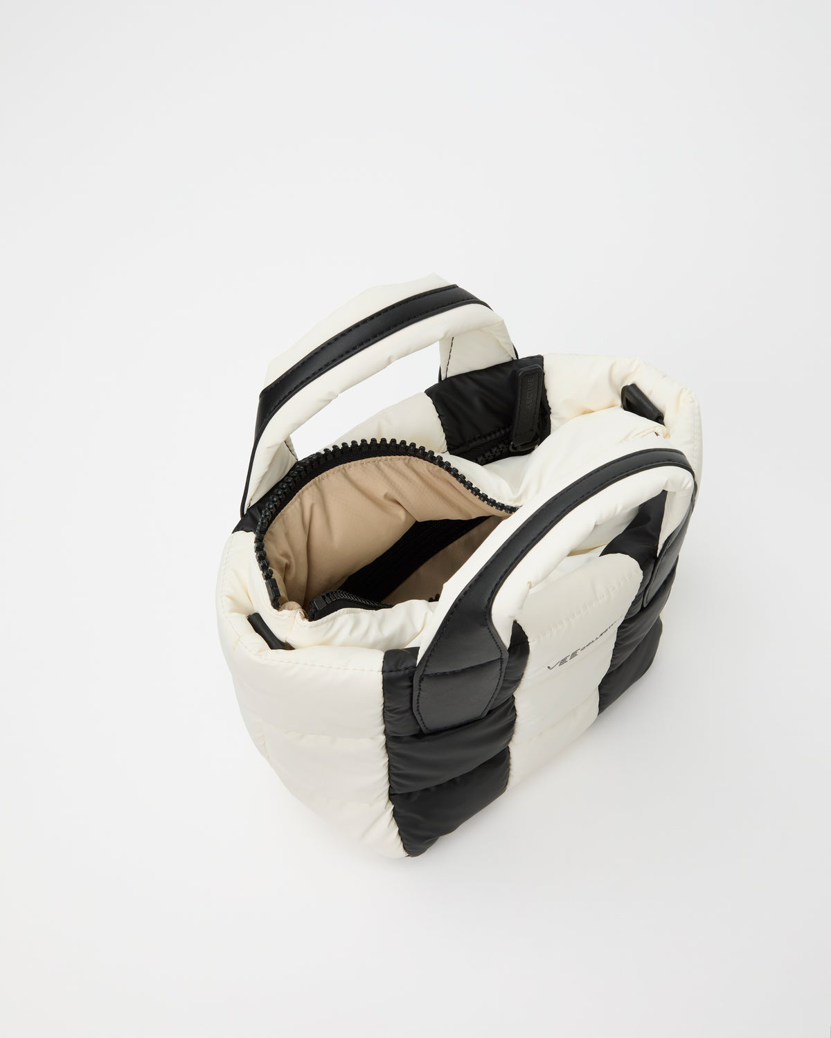 PORTER TOTE MINI BLACK - MARSHMALLOW STRIPES