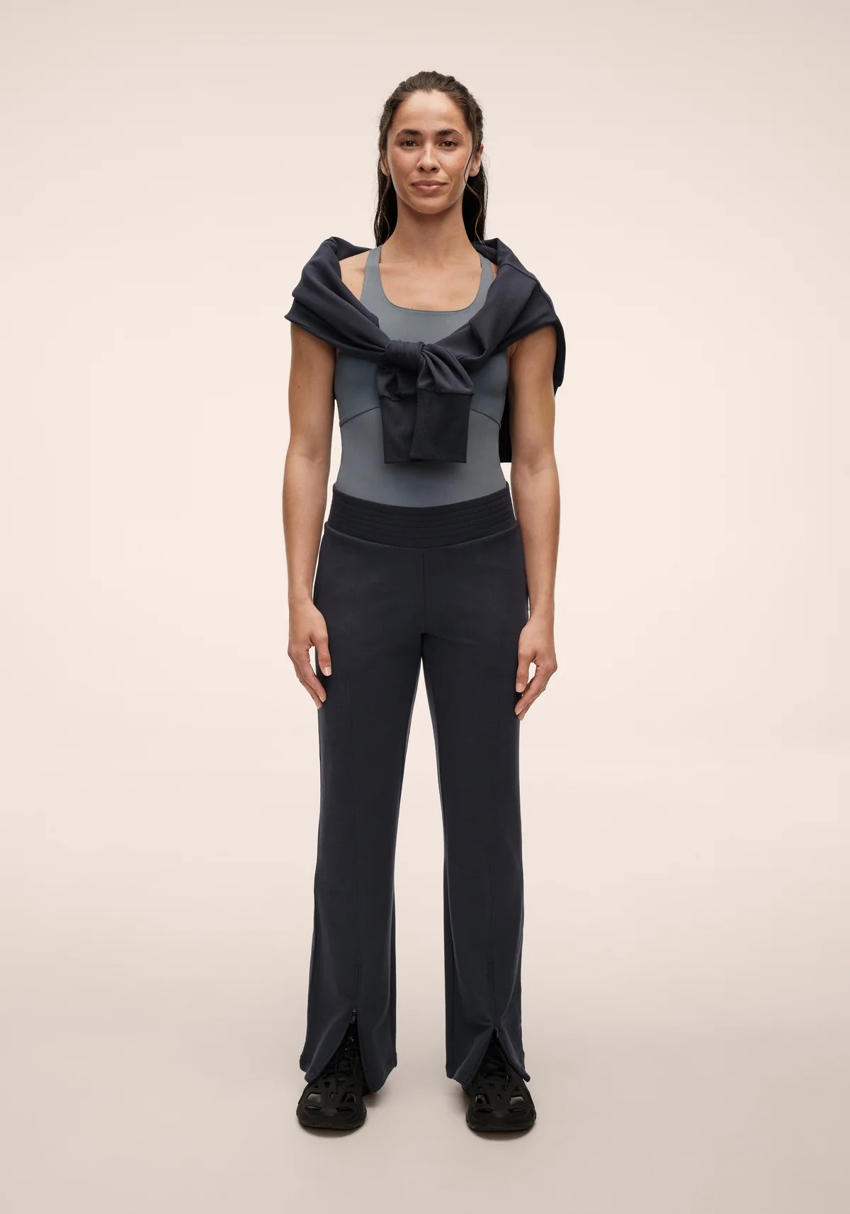 Terry Front Slit Pant Core Blue