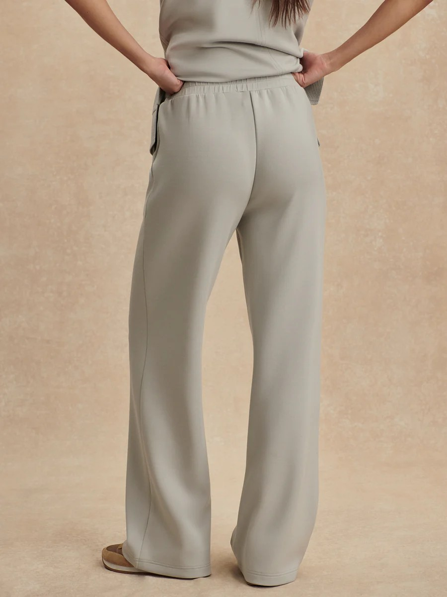 the wide leg pant 30 blue clay