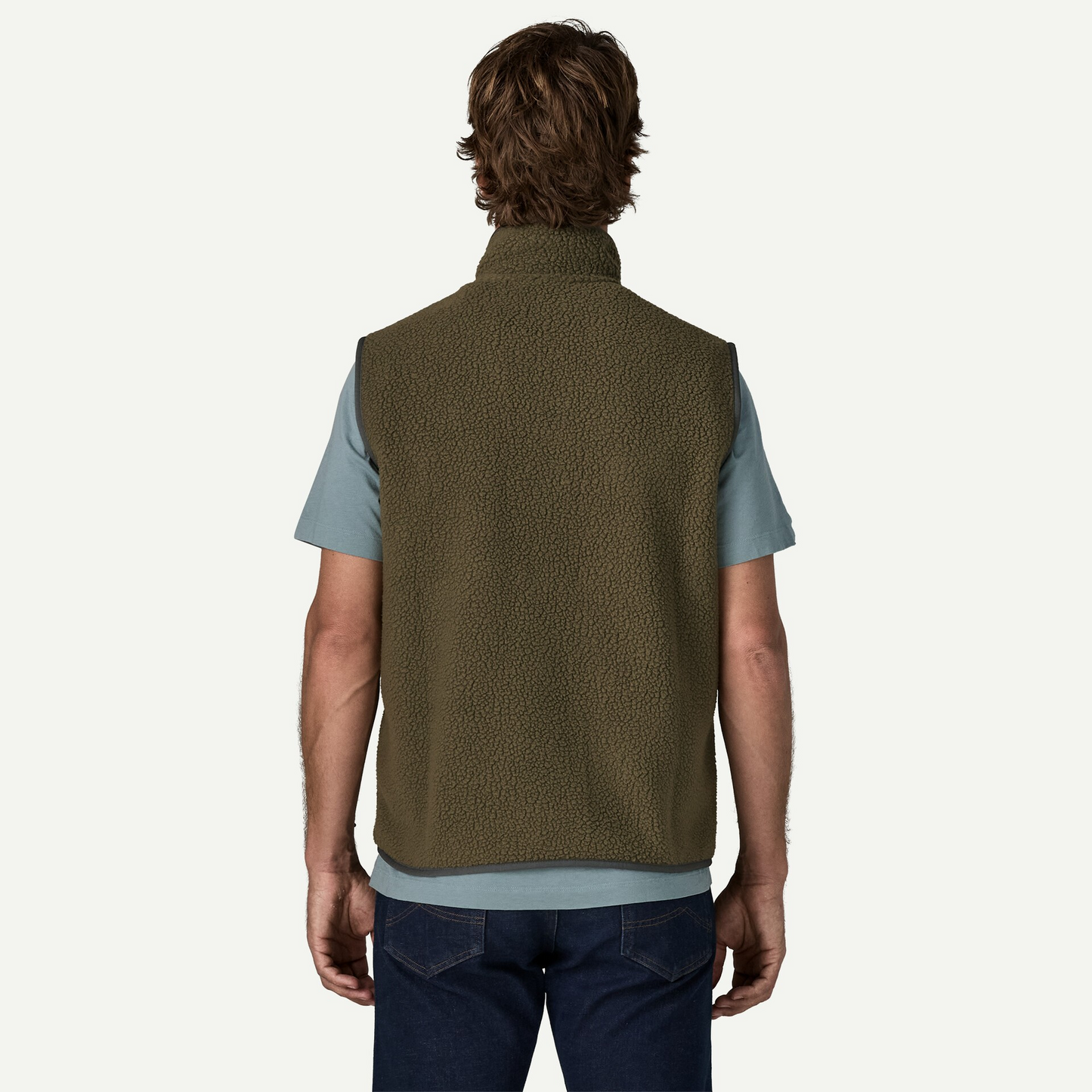 M's Retro Pile Vest Basin Green