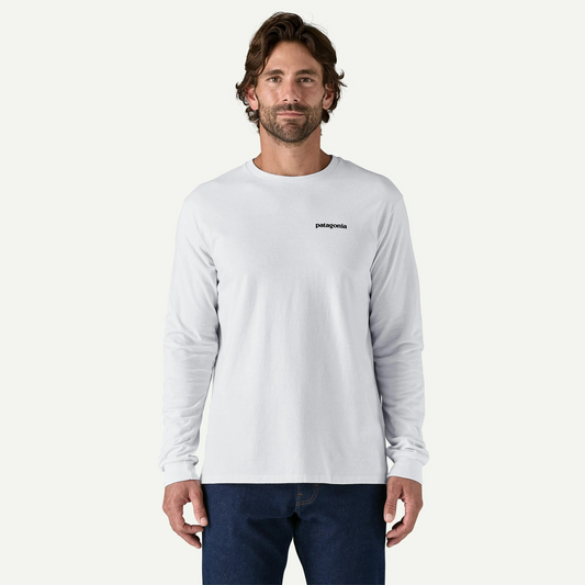 M's L/S P-6 Logo Responsibili-Tee White