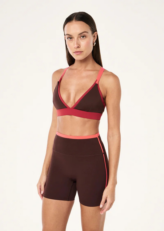 ACTIVATE SPORTS BRA MAHOGANY/DIVA PINK