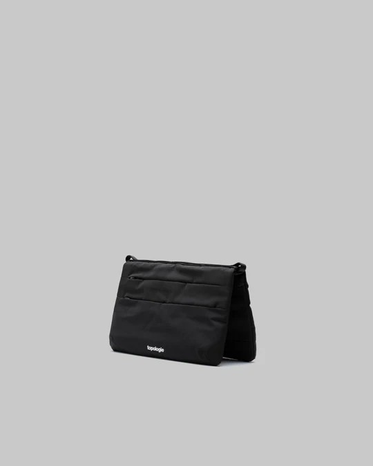 Flat Sacoche Small Black Tech Sateen