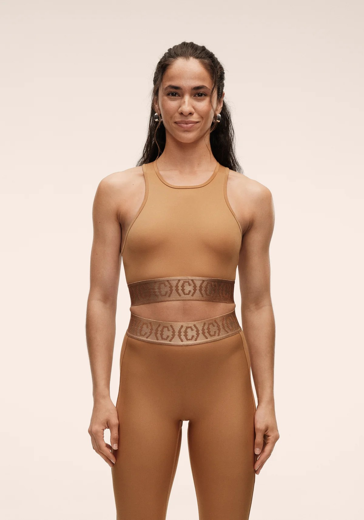 Logo Elastic Top Golden Brown