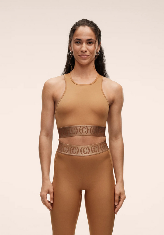 Logo Elastic Top Golden Brown