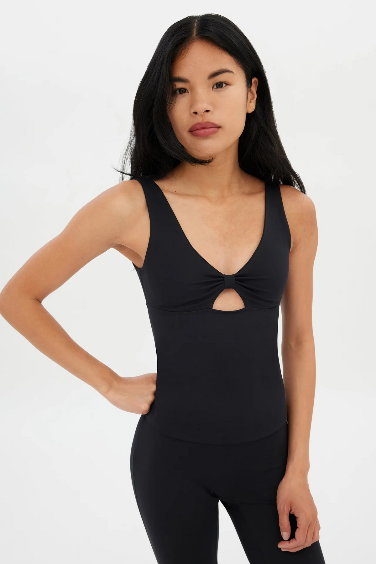 Meredith Bow Tank Black