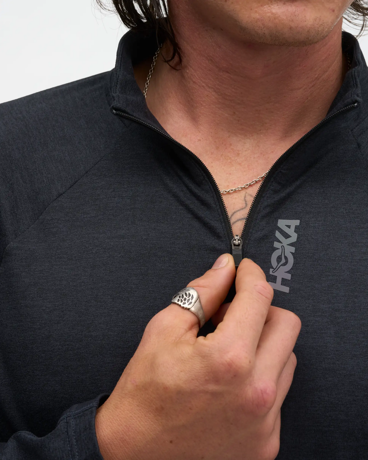 CAMISETA SKYFORM HALF ZIP BLACK HTR