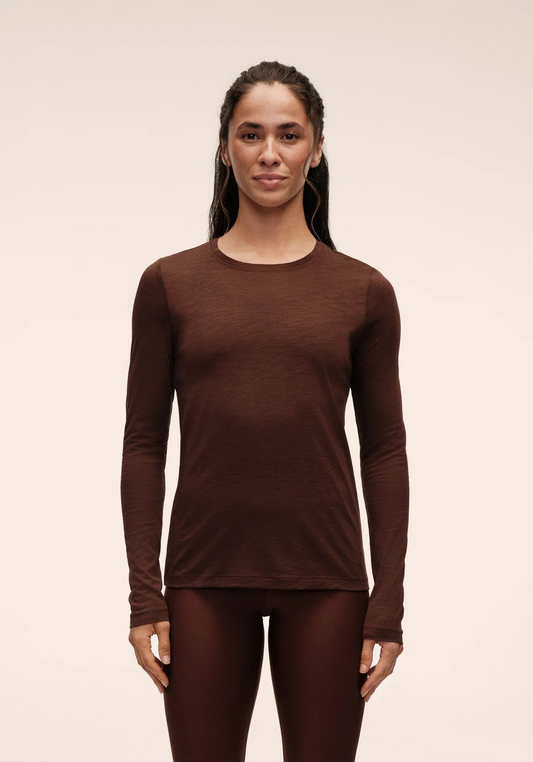 Soft Texture Long Sleeve Dark Brown