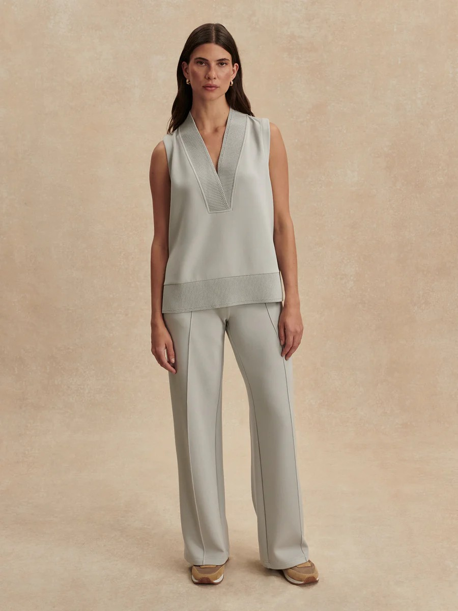 the wide leg pant 30 blue clay