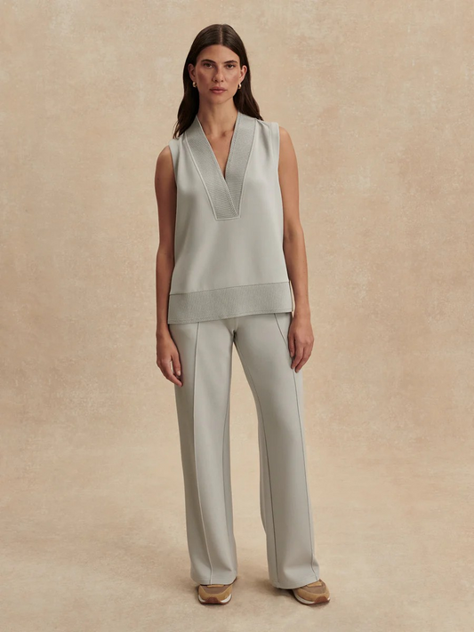 the wide leg pant 30 blue clay