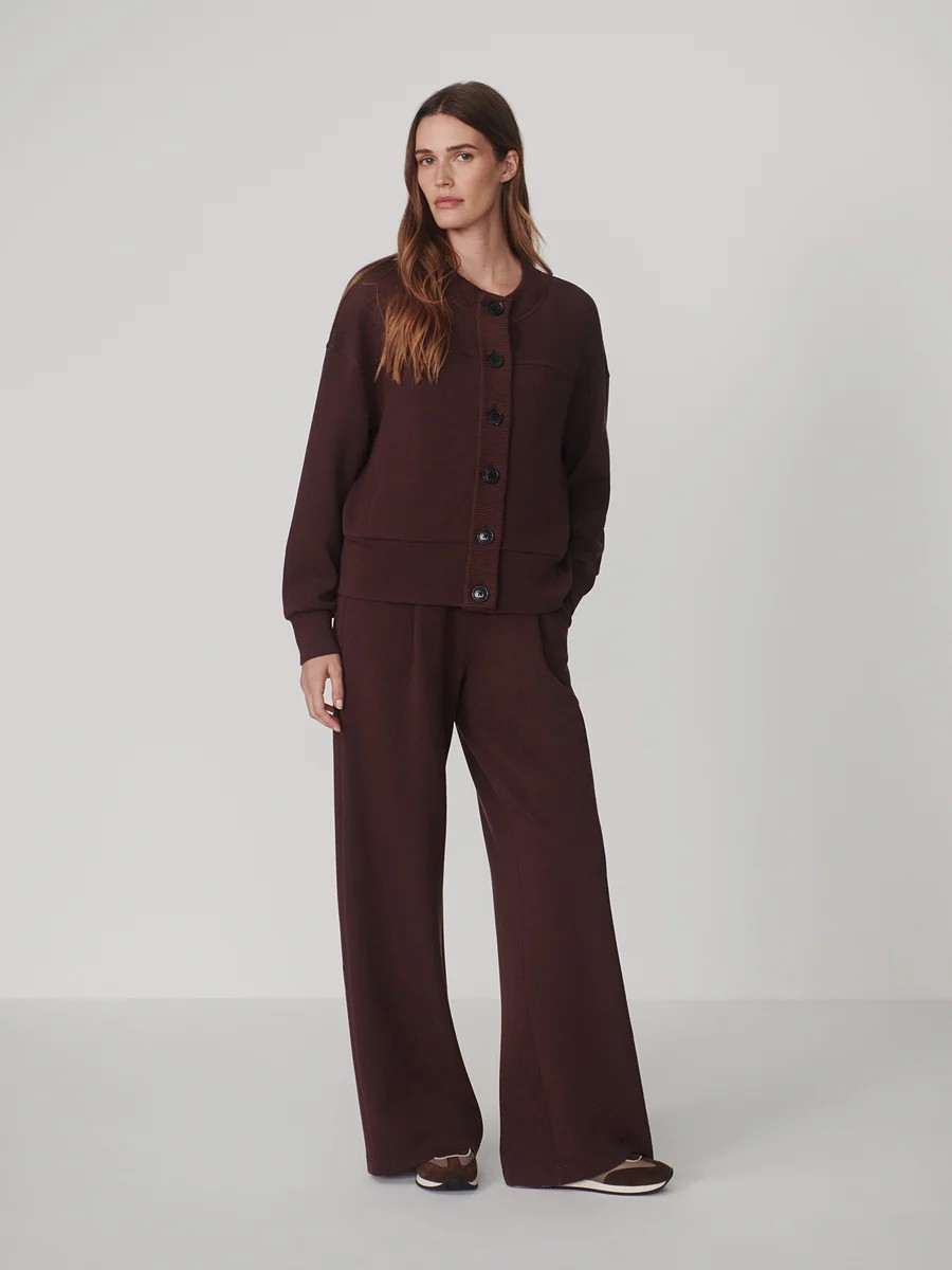 the extra wide leg pant 29.5 deep mahogany